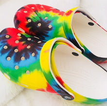 Load image into Gallery viewer, COMFY CROCS WITH RAINBOW COLORS
