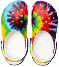 Load image into Gallery viewer, TIE-DYE COMFY CROCS WITH RAINBOW COLORS
